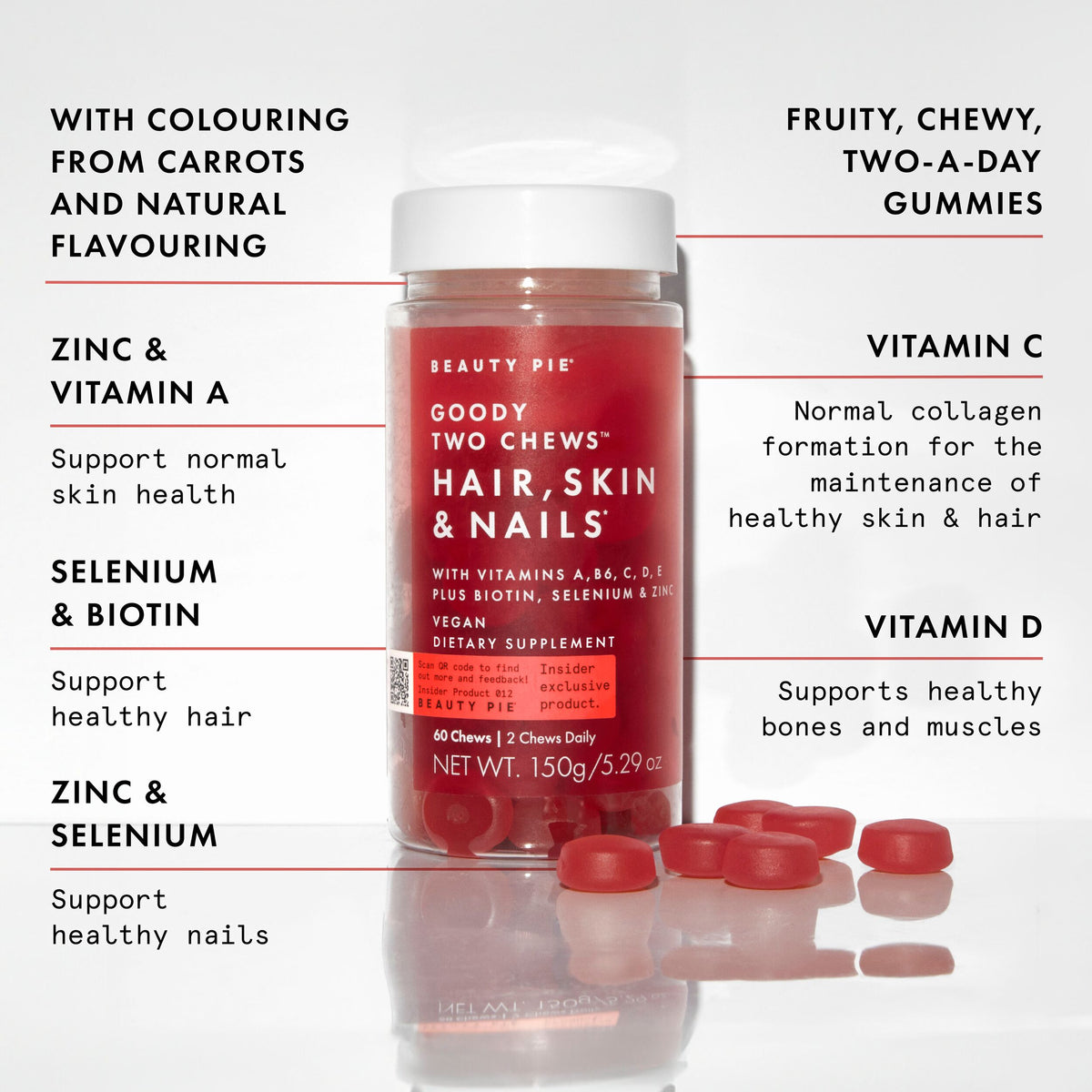 Goody Two Chews Hair, Skin & Nails Gummies